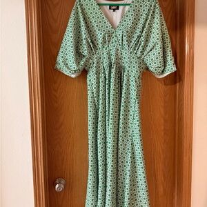 Alexia Admor Green Geometric Maxi Dress